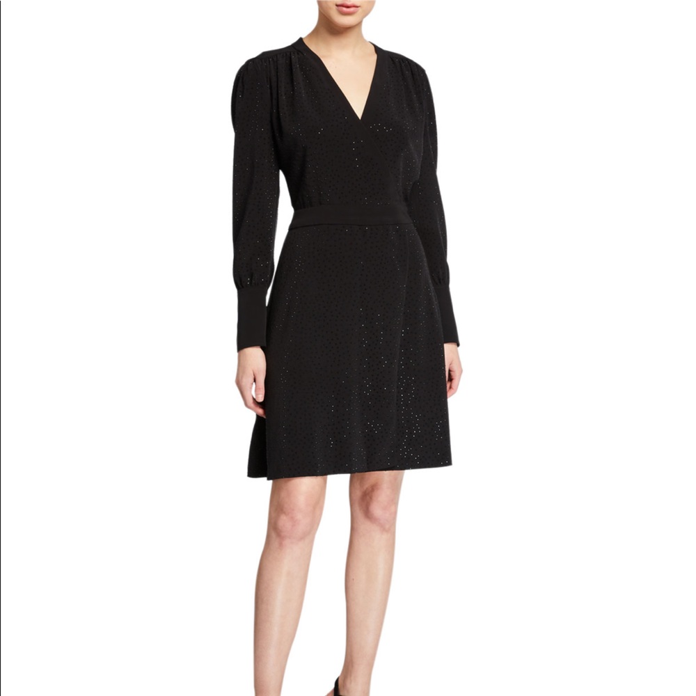 NWT Equipment Claira Cocktail Sparkle Wrap Dress L